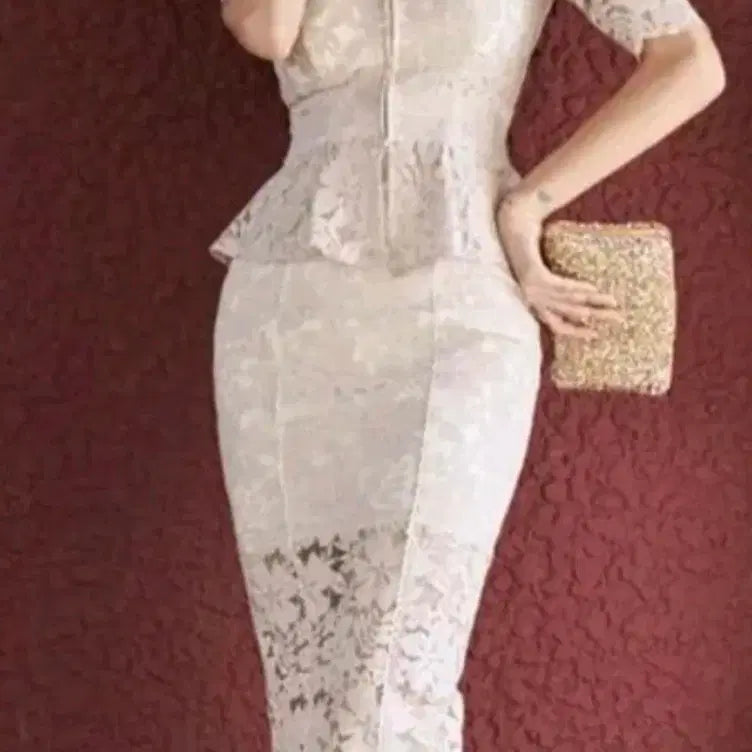 [BUNJANG] Imported Clothing Two-Piece Set Ivory / 수입의류 홀복 투피스(13.8)