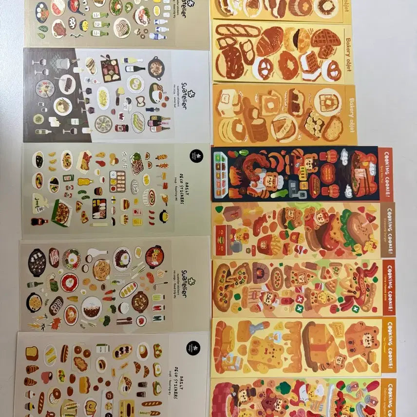 [BUNJANG] Food and Bakery Themed Stickers Set (13 pcs) / 음식 스티커 , 다꾸 스티커