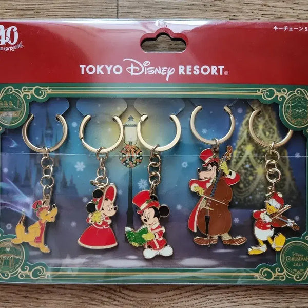 [BUNJANG] Tokyo Disneyland 40th Anniversary Keychain Set (5 Pieces) / 도쿄 디즈니랜드 40주년 키링 세트 (5개)