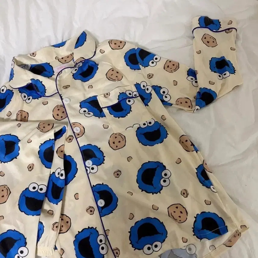 [BUNJANG] J'nanah Elmo Cookie Monster Pajama Set / 제이나나 엘모 쿠키몬스터 잠옷 세트