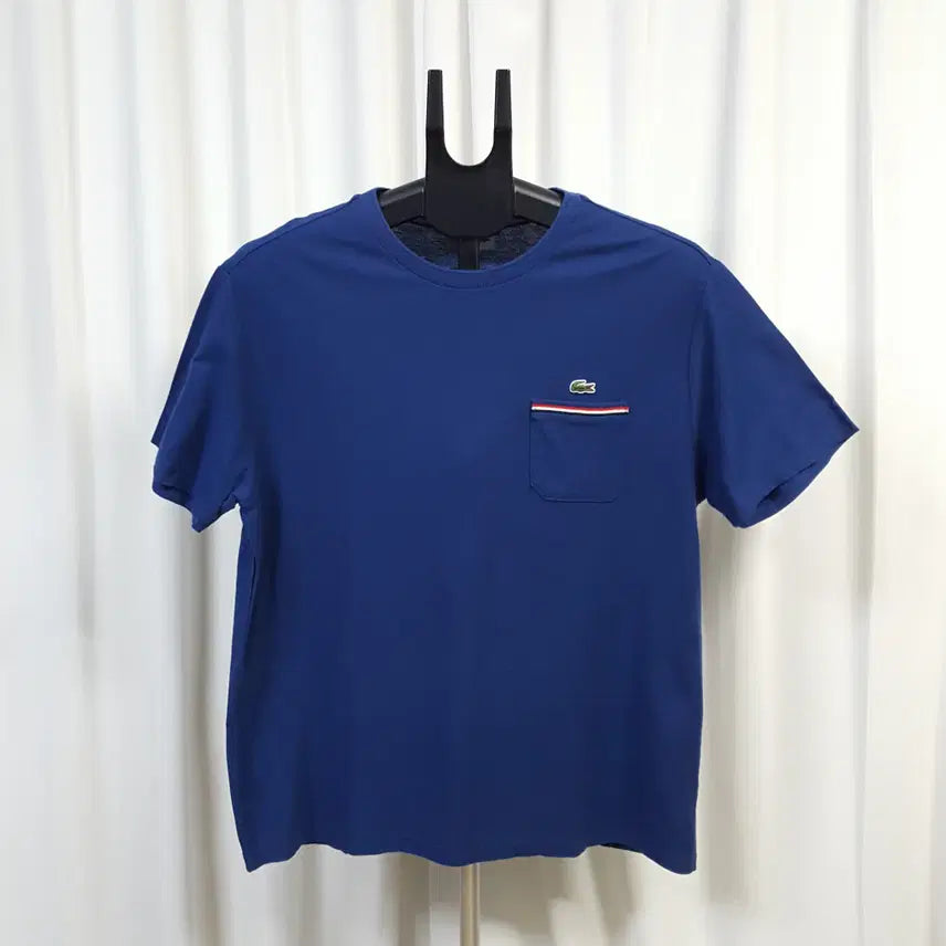 [BUNJANG] Lacoste Men's Cotton Short Sleeve T-Shirt Blue Size 105 / 라코스테 남성 면 반팔 티셔츠 블루 105 오일장 0331