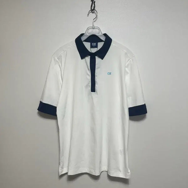 [BUNJANG] Cutter & Buck Men's Functional Short Sleeve Polo Shirt / 커터앤벅 골프 기능성 반팔 카라티 100