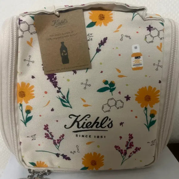 [BUNJANG] Kiehl's Pouch Floral Chemical Structure Pattern / 키엘 파우치
