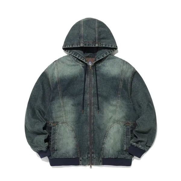[BUNJANG] EAST KUNST Denim Hooded Zip-Up Jacket / 이스트쿤스트 데님 후드집업