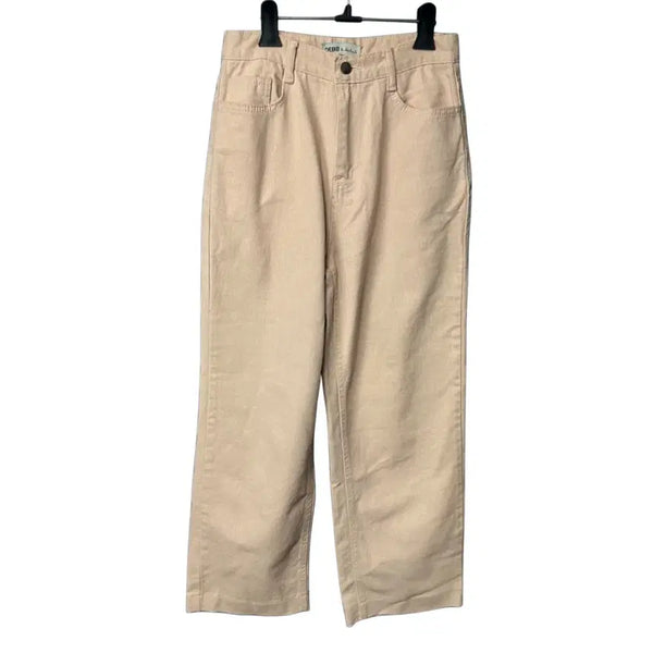 [BUNJANG] DEBB Women's Light Pink Wide Denim Pants / 67 DEBB 여성 라이트핑크 와이드 데님 팬츠