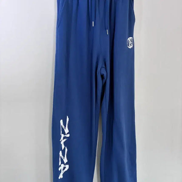 [BUNJANG] NOTFORNAUGHT Training Pants Blue Cotton / 낫포너드 트레이닝 팬츠
