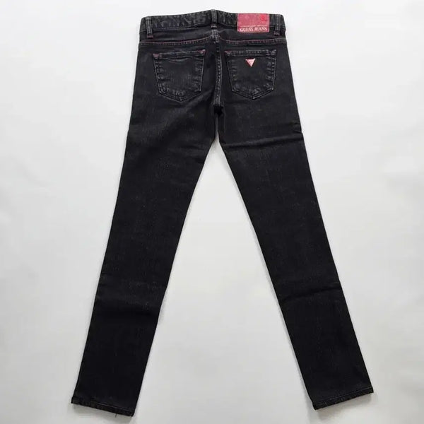 [BUNJANG] Guess Black Denim Skinny Stretch Jeans Size 24 / 게스 청바지 스키니 스판 흑청 데님팬츠 사이즈24 R6496