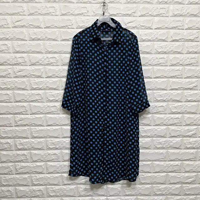 [BUNJANG] Olivia Lauren Polka Dot Sheer Long Shirt / 2502) 올리비아로렌 도트 시스루 롱셔츠