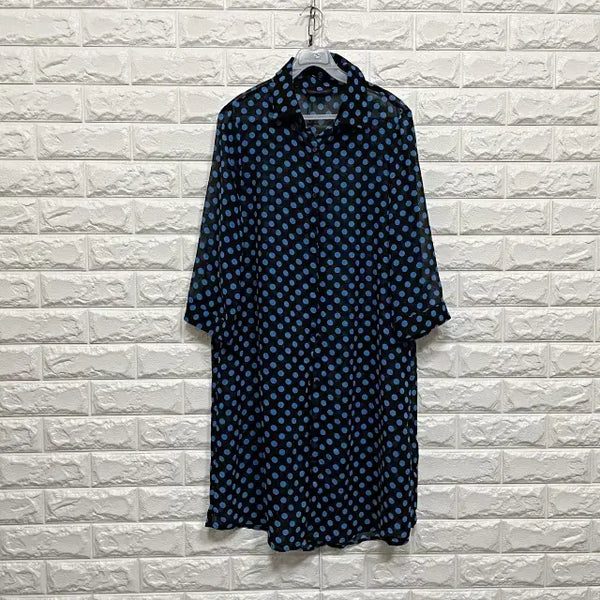 [BUNJANG] Olivia Lauren Polka Dot Sheer Long Shirt / 2502) 올리비아로렌 도트 시스루 롱셔츠