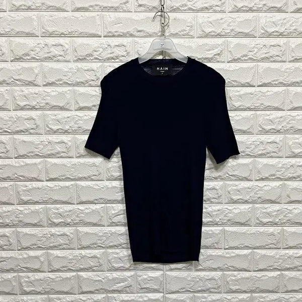 [BUNJANG] Short Sleeve Knit T-Shirt / 2514) 반팔 니트티셔츠