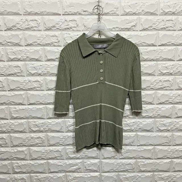 [BUNJANG] 8seconds Short Sleeve Knit T-shirt / 2515) 에잇세컨즈 반팔 니트티셔츠