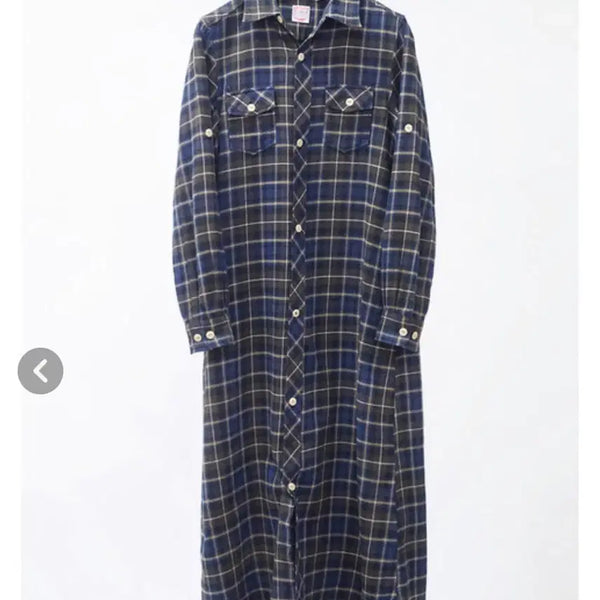 [BUNJANG] BEAMS BOY Flannel Check Long Dress / BEAMS BOY 빔즈보이 플란넬체크 롱원피스