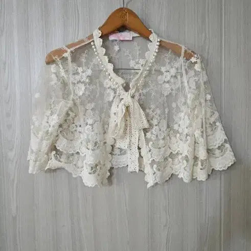 [BUNJANG] Pearl Lace Cardigan / 진주레이스 가디건