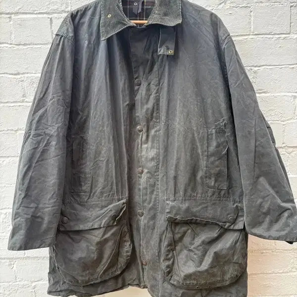 [BUNJANG] Vintage Barbour Classic Border Wax Jacket Navy C44 / Vintage Barbour Classic Border Wax Jacke