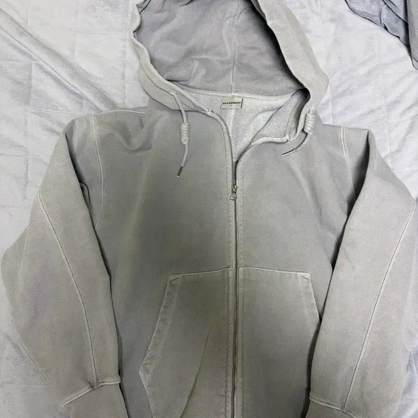 [BUNJANG] SOVERMENT Pigment Hooded Zip-up Gray M / 소버먼트 피그먼트 후드집업 그레이 M