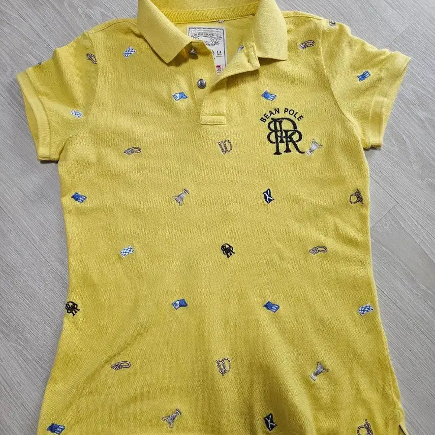 [BUNJANG] Beanpole Yellow Collar Short Sleeve T-Shirt / 85) 빈폴 옐로우 카라 반팔티