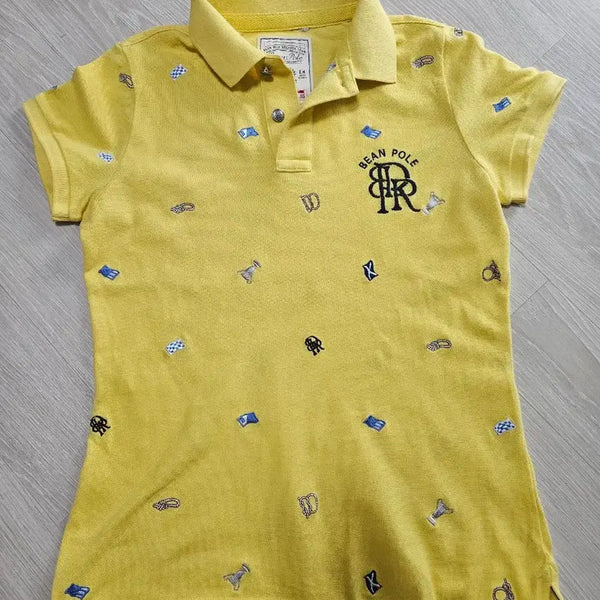 [BUNJANG] Beanpole Yellow Collar Short Sleeve T-Shirt / 85) 빈폴 옐로우 카라 반팔티