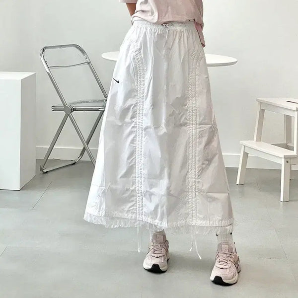 [BUNJANG] Nike Women's Rush Woven Chiffon Banding Skirt White W / 나이키 여성 러쉬 우븐 쉬폰 밴딩 스커트 화이트 W