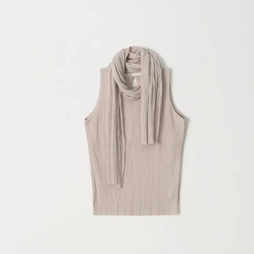 [BUNJANG] Arto Pleats Top & Scarf Peach / 새상품) 아르토 플리츠탑 스카프 피치 pleats top & scarf