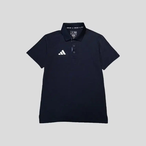 [BUNJANG] Adidas Martial Arts Jersey Navy White Logo Printing Regular Fit Short Sleeve T-Shirt / 아디다스 마샬아츠 네이비 화이트 로고프린팅 레귤러핏 져지 카라넥 반팔 티