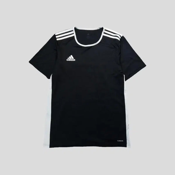 [BUNJANG] Adidas Entrada 18 Climalite 3-Stripes Functional Jersey T-Shirt / 아디다스 블랙 화이트 삼선 클라이마라이트 엔트라다 18 기능성 져지 반팔