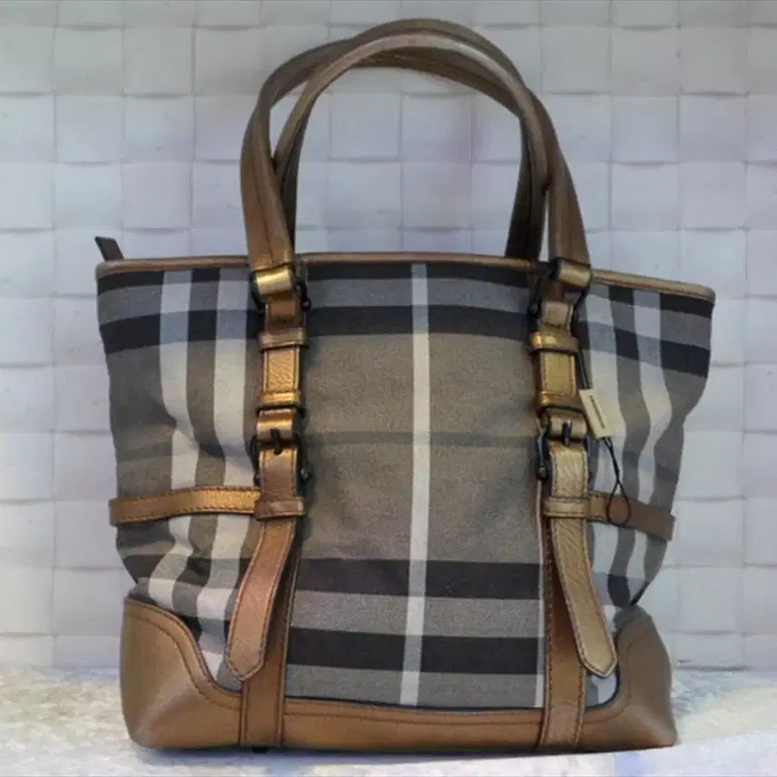 [BUNJANG] Burberry Fabric Trim Check Shoulder Bag / 정품 버버리 패브릭 트리밍 체크 숄더백