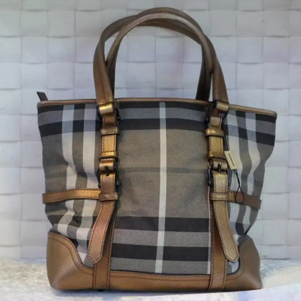 [BUNJANG] Burberry Fabric Trim Check Shoulder Bag / 정품 버버리 패브릭 트리밍 체크 숄더백