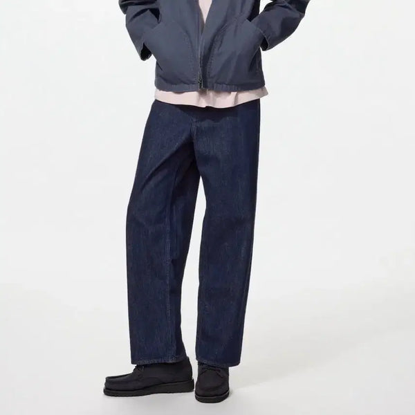 [BUNJANG] Uniqlo Wide Straight Jeans Blue / 유니클로 와이드스트레이트진 블루