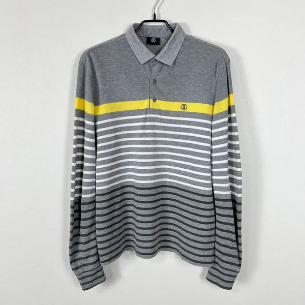 [BUNJANG] Bogner Stripe Collar Long Sleeve T-Shirt L Vintage / 보그너 스트라이프 카라 긴팔 티 티셔츠 남100 L 라덴 빈티지