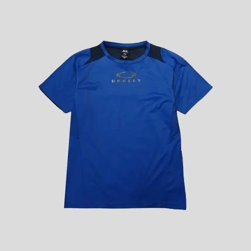 [BUNJANG] Oakley JP Blue Black Mid Logo Print Functional Raglan Jersey T-Shirt / 오클리 JP 블루 블랙 미드 로고프린팅 기능성 레글런 져지 반팔 티셔츠
