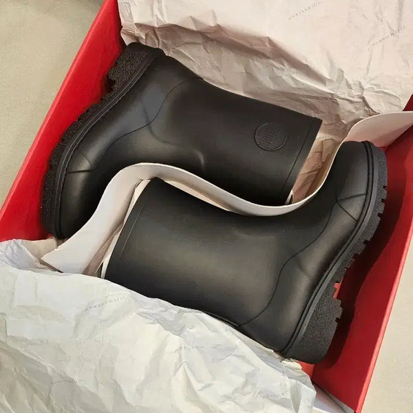 [BUNJANG] Fitflop Wonderwelly Short Wellington Rain Boots Black / (새것235) 레인부츠