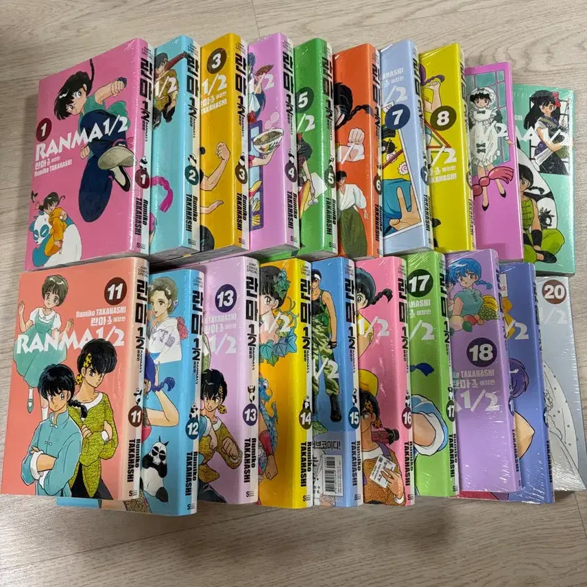 [BUNJANG] Ranma 1/2 Complete Edition Manga Set Volumes 1-20 / 택포 21 미개봉 새책) 란마 1/2 완전판 1~20 만화책전권 세트