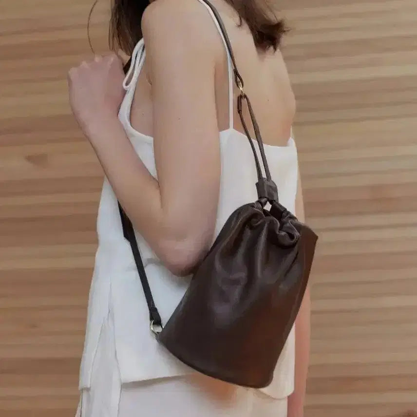 [BUNJANG] YURT Cindy Bag Brown Leather Shoulder Bag / 유르트 신디백 -브라운