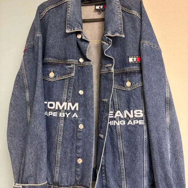 [BUNJANG] AAPE x Tommy Hilfiger Collaboration Denim Jacket / 에이프 X 타미 힐피거 콜라보 데님자켓