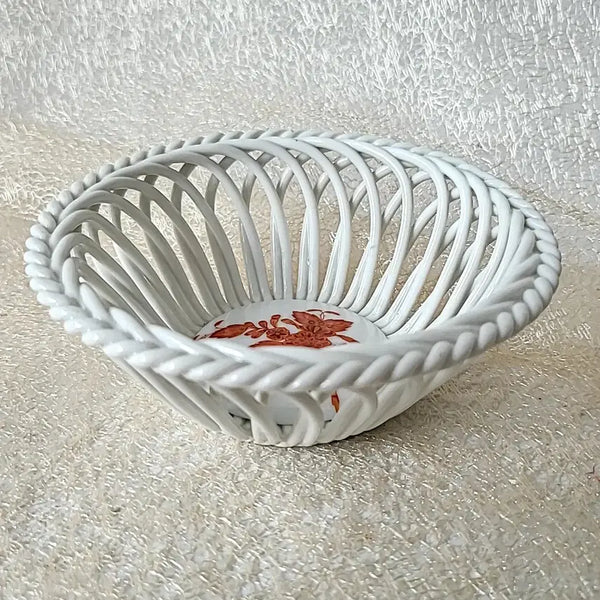 [BUNJANG] Herend Apponyi Orange Openwork Bowl / 헤렌드 오렌지아포니 투각 볼