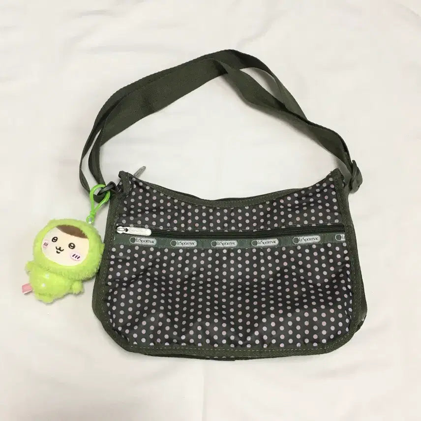 [BUNJANG] Lesportsac Matcha Dot Mori Girl Style Shoulder Bag Crossbody / (희귀,상태좋음) 레스포삭 말차 도트 모리걸st 숄더백 크로스백