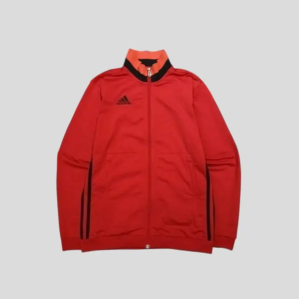 [BUNJANG] Adidas Condivo 16 Track Top Full Zip Jersey / 아디다스 레드 오렌지 블랙 배색 로고 삼선 콘디보 16 트랙탑 집업 져지