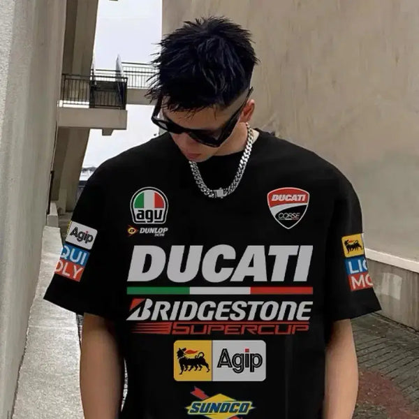 [BUNJANG] Ducati Racing Logo Short Sleeve T-Shirt Black / 두카티 반팔 티셔츠 블랙