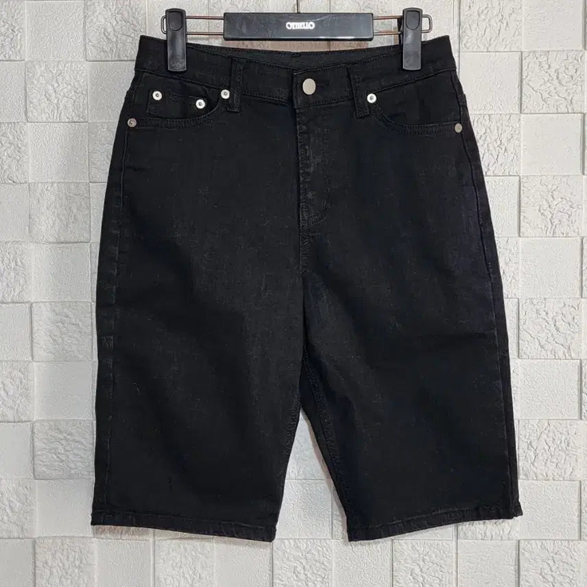 [BUNJANG] Cheese M% Black Denim Banding Shorts / 치즈M% 블랙 데님 밴딩 반바지