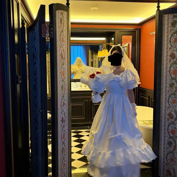 [BUNJANG] Vintage Wedding Dress with Accessories / 빈티지 웨딩드레스