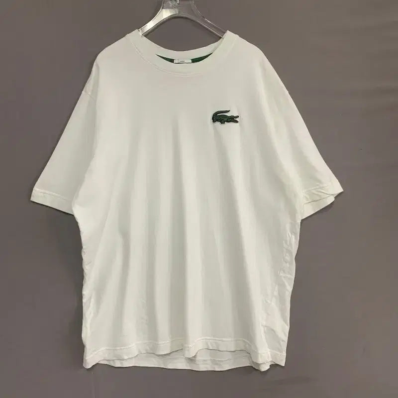 [BUNJANG] Lacoste Oversized Fit Big Croc Logo Short Sleeve T-Shirt / XXL 라코스테 루즈핏 빅 크록 반팔티