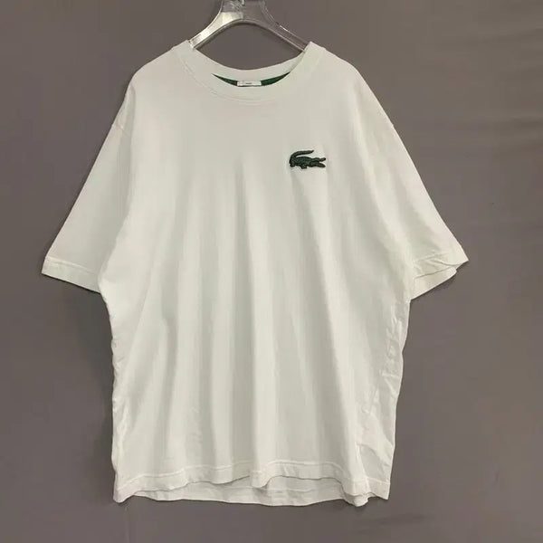 [BUNJANG] Lacoste Oversized Fit Big Croc Logo Short Sleeve T-Shirt / XXL 라코스테 루즈핏 빅 크록 반팔티