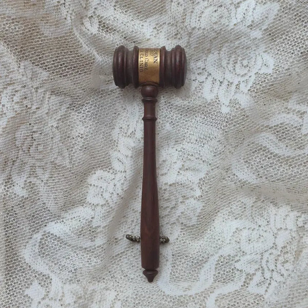 [BUNJANG] Vintage Judge's Gavel - Wood and Brass Accent / 빈티지판사봉 빈티지우드 빈티지소품 빈티지원목 빈티지개블 앤틱소품