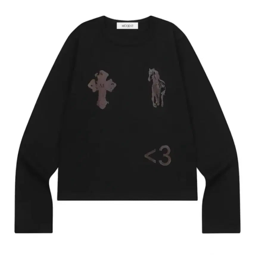 [BUNJANG] Musent Antique Cross Pony Long Sleeve Black / 무센트 앤틱 크로스 포니 롱 슬리브 블랙