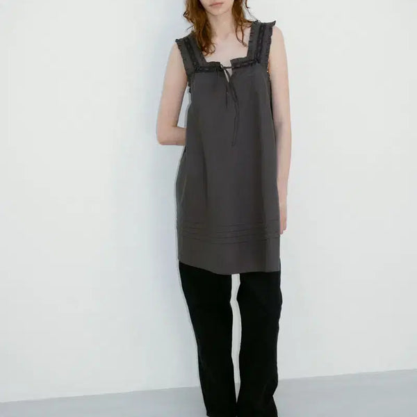 [BUNJANG] Ribonbit Velo Dress Charcoal / 리본빛 Velo Dress 새상품 차콜
