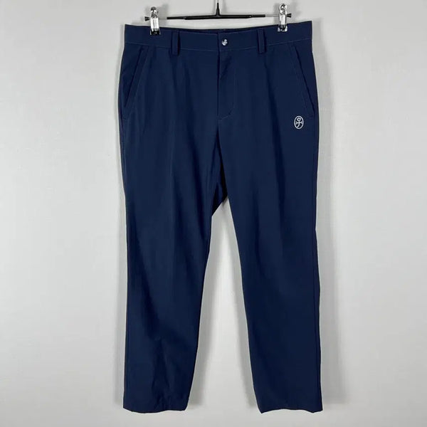 [BUNJANG] Castelbajac Men's Navy Lightweight Golf Slacks - Size 78 (M) / 까스텔바작 키작은분 바스락 골프 바지 슬랙스 남78 M 라덴 빈티지