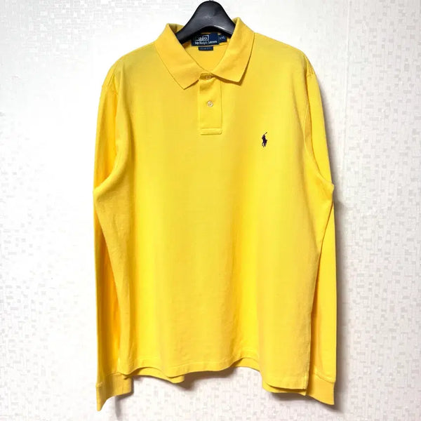 [BUNJANG] Polo Ralph Lauren Long Sleeve Polo Shirt Yellow XXL / [XXL,110]폴로랄프로렌 카라티 긴팔티 옐로우