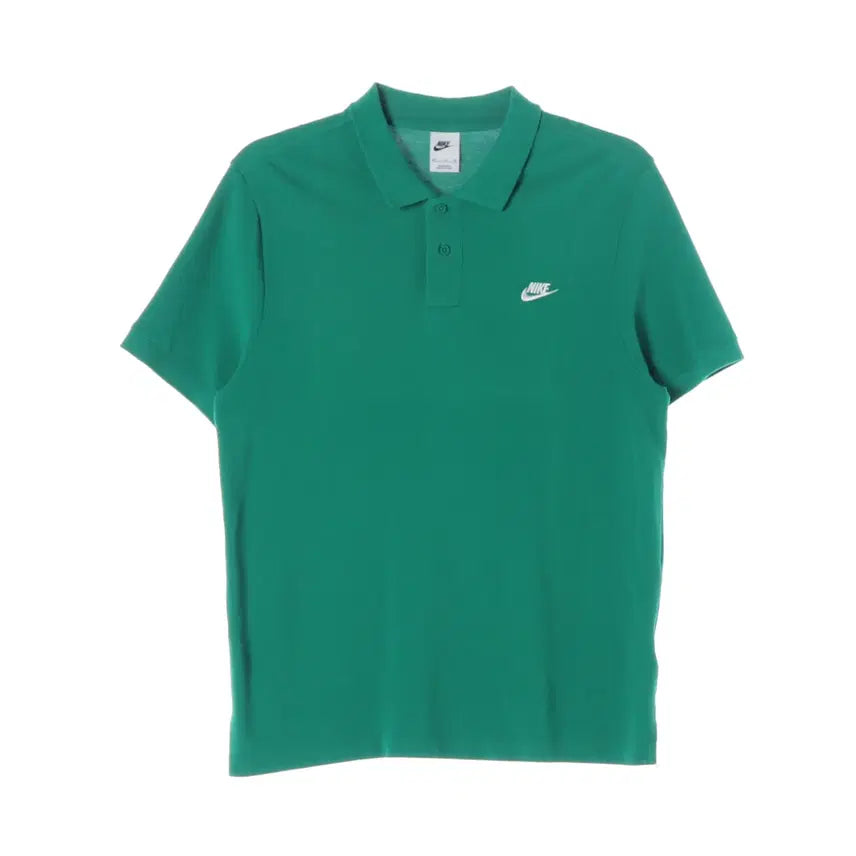 [BUNJANG] Nike 24SS Logo Club Polo Pique Shirt Green / 나이키 24SS 로고 클럽 폴로 피케 셔츠 반팔 카라티 티셔츠 그린