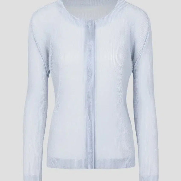 [BUNJANG] Issey Miyake Pleats Please Tatami Cardigan Light Grey Size 5 / 이세이미야케 플리츠플리즈 가디건 4월 타타미 가디건 라이트그레이 5사이즈