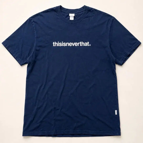 [BUNJANG] Thisisneverthat Navy Logo Round Short Sleeve T-Shirt XL / Thisisneverthat 디네뎃 네이비 로고 라운드 반팔 P604